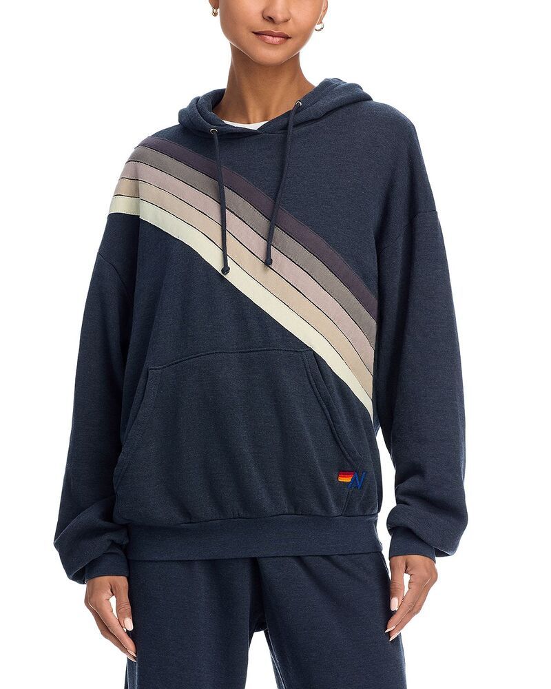 アヴィエイターネイション レディース アウター パーカー・スウェット Aviator Nation Crosstripe Hoodie CharcoalCharcoal チャコール