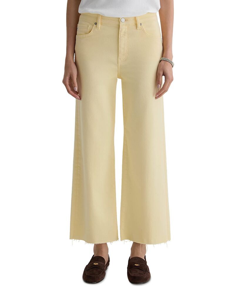 エージー レディース ボトムス デニムパンツ ワイドレッグ ジーンズ AG Saige High Rise Wide Leg Crop Jeans in Sunlight Yellow Sunlight Yellow イエロー