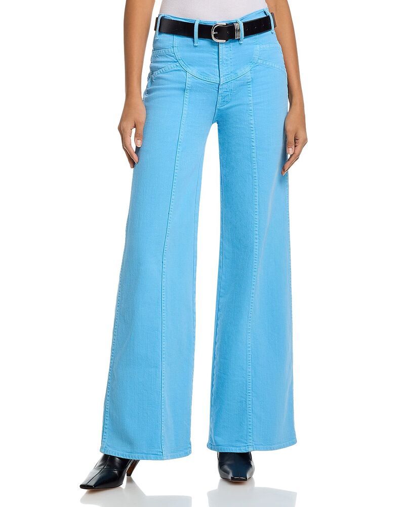 マザー レディース ボトムス デニムパンツ ワイドレッグ ジーンズ MOTHER The Sunny Hustleroller High Rise Wide Leg Jeans Heriage Blue ブルー