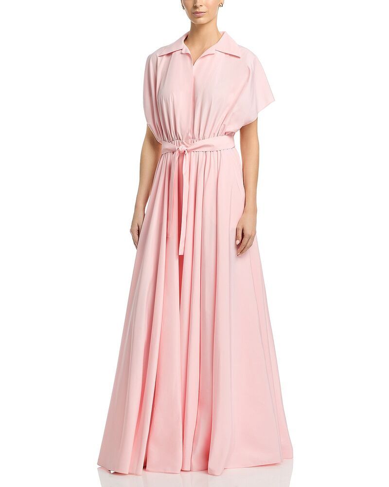 ノーマカマリ レディース トップス ワンピース シャツ Norma Kamali Boyfriend Neck Shirt Flared Gown Ballet Pink ピンク