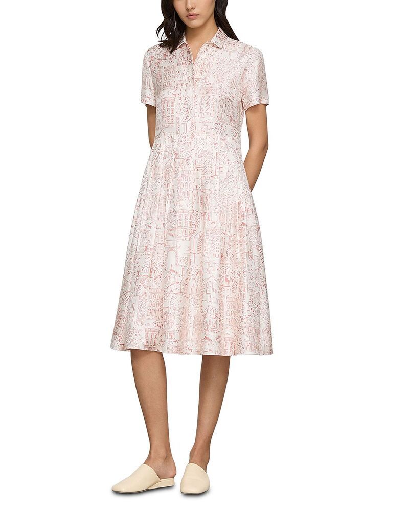 ラファイエットワンフォーエイト レディース トップス シャツ プリーツ シルク Lafayette 148 New York Pleated Silk Shirtdress Dahlia Multi マルチカラー