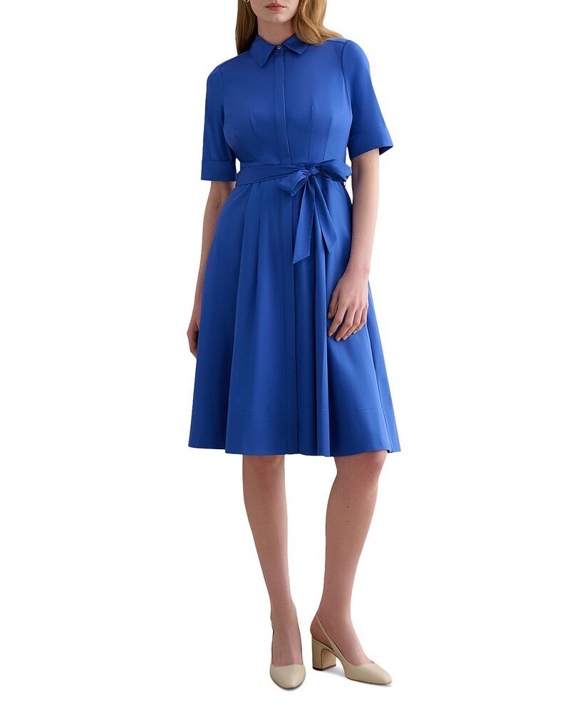 ホッブスロンドン レディース トップス シャツ プチ HOBBS LONDON Petites Brigitta Concealed Button Shirt Dress Midnight Navy ネイビー