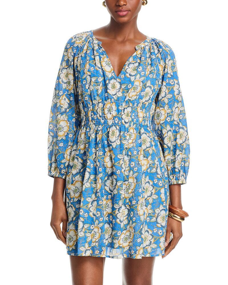 ヴェルヴェットバイグラハムスペンサー レディース トップス ワンピース Velvet by Graham Spencer Sandrine Blouson Sleeve Boho Dress Asul Blue ブルー