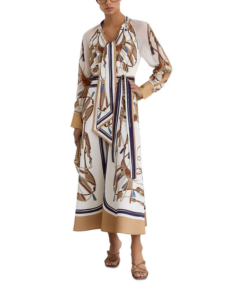 レイス レディース トップス ワンピース プチ プリント REISS Petitellie Foulard Print Dress IvoryNeutral アイボリー