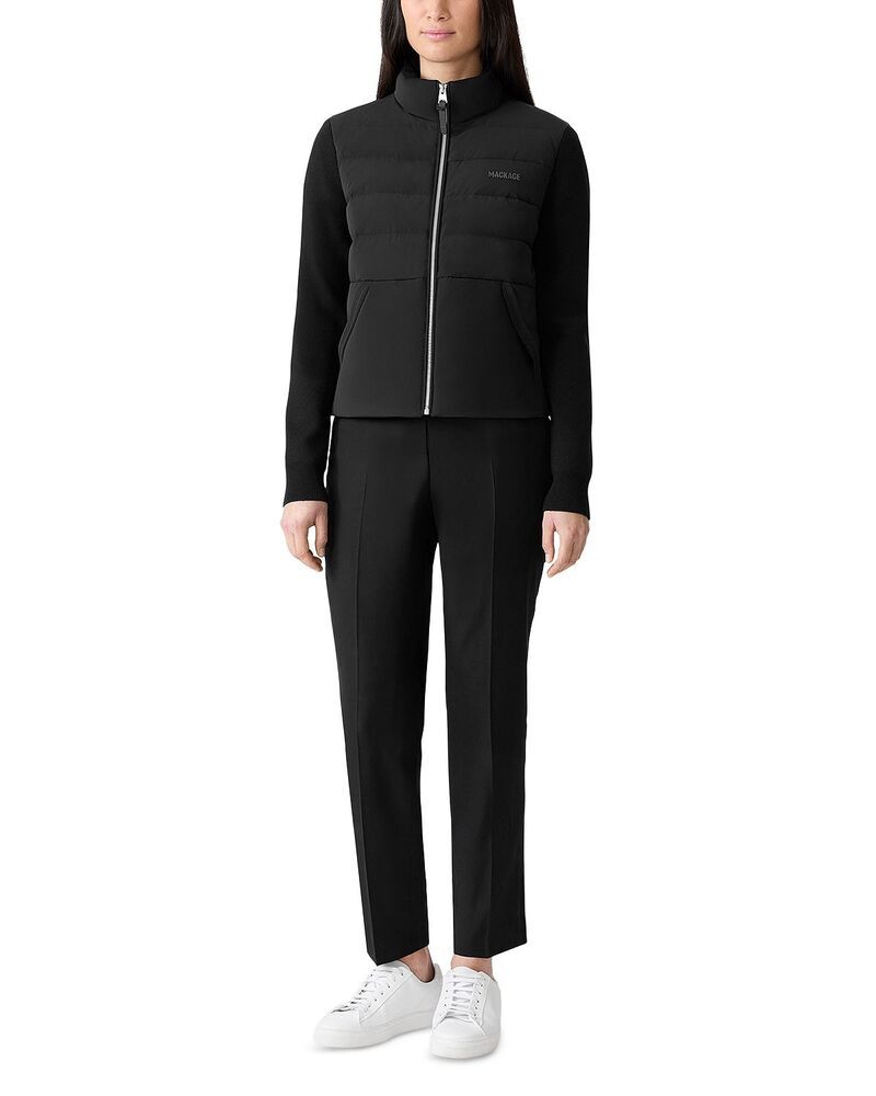 マッカージュ レディース アウター ジャケット・ブルゾン Mackage Ladies Mixed Media Jacket Black ブラック