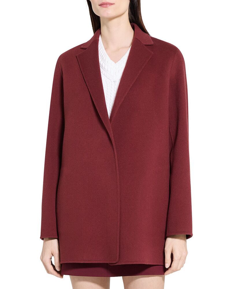 セオリー レディース アウター ジャケット・ブルゾン Theory Clairene Double Face Jacket Oxblood Red レッド