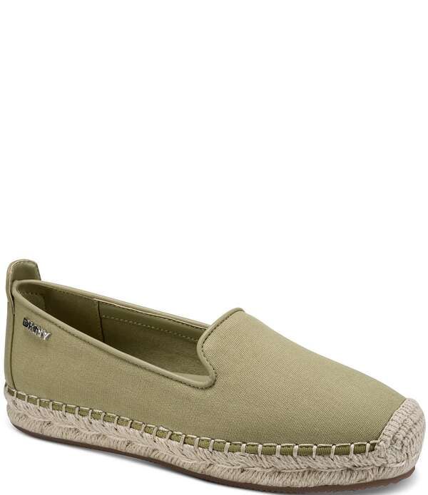 ダナキャラン レディース シューズ スリッポン・ローファー DKNY by Donna Karan Mallandra Canvas Espadrille Loafers Khaki カーキ
