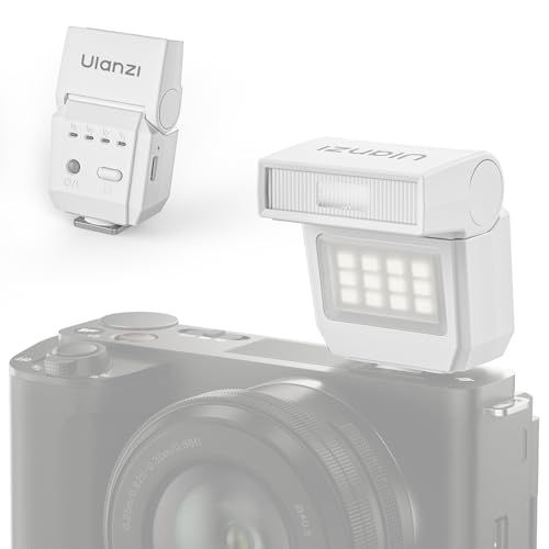 Ulanzi SL03 ミニカメラフラッシュ ミニフラッシュスピードライト マニュアル スピードライト 90°調整可能 6500K 色温度 4 段階のパワーレベル 5600K ライト付き シングルコンタクトホットシューマウント付き コンパクト 28a856d7