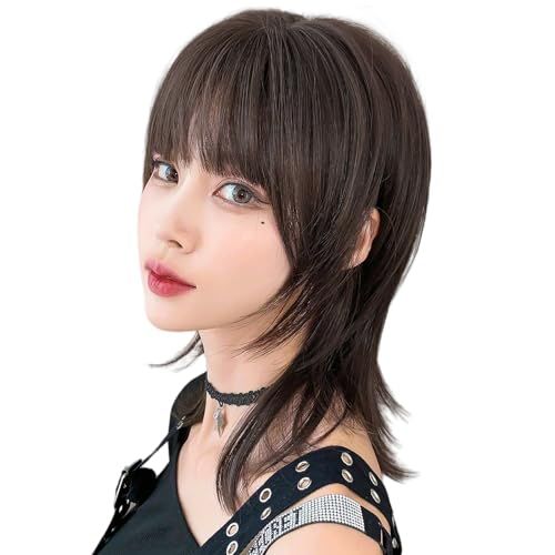 Vellis ウィッグ ?茶 ミディアム ウルフ レイヤー レディース ボブ 自然 超柔ら軟フルウィッグ かつら女性用(ナチュラルレイヤード&軽量)pms d7e95c83