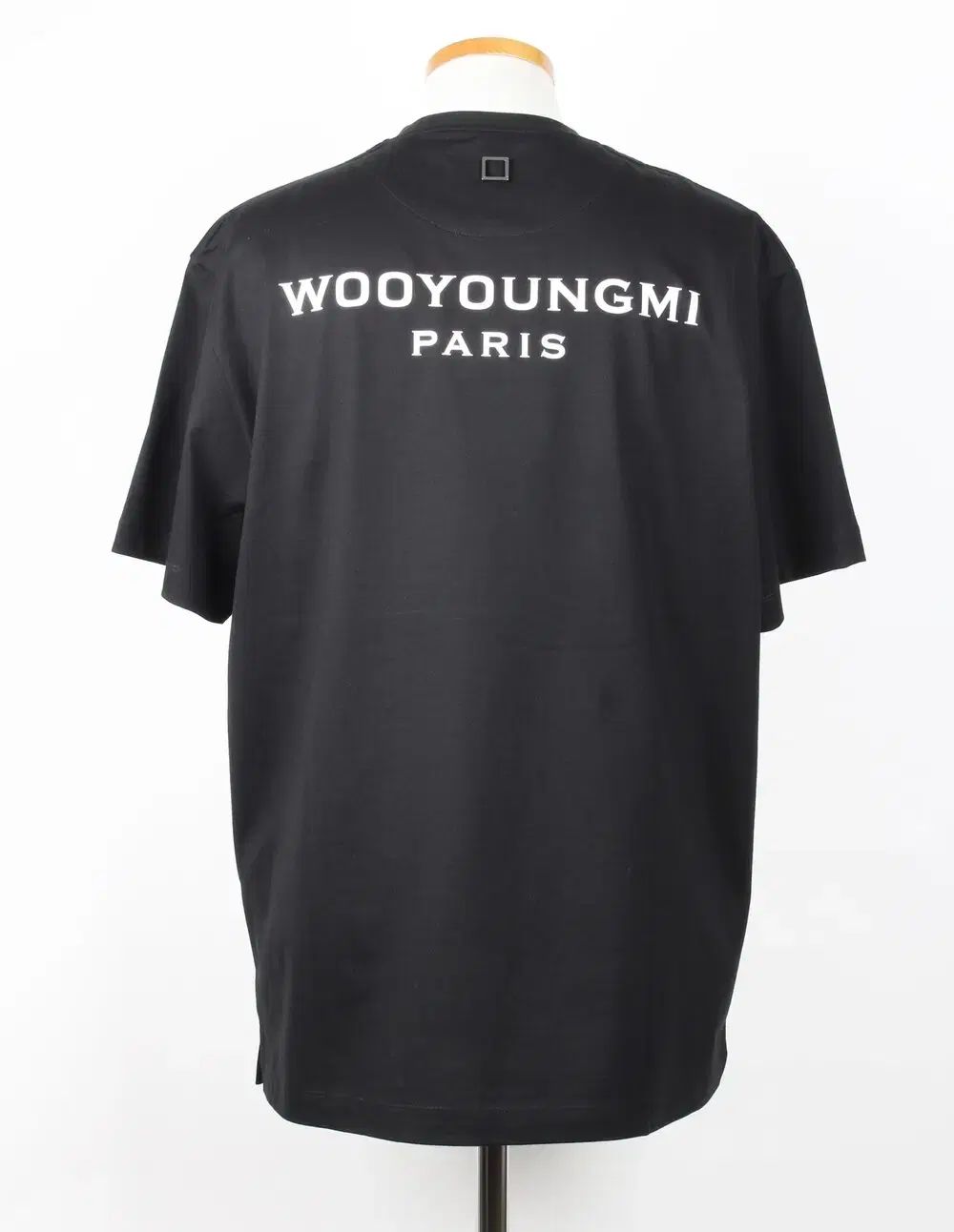 WOOYOUNGMI ウーヨンミ コットン バックロゴ 半袖 Tシャツ ブラック 46 (95)