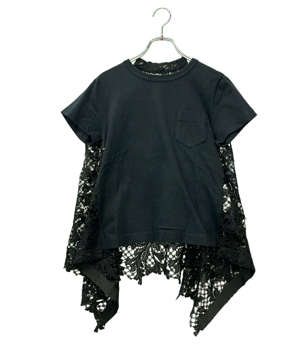 サカイ 半袖Tシャツ レーストリム コットン 20SS 20-04942 レディース SIZE 2 (M) sacai
