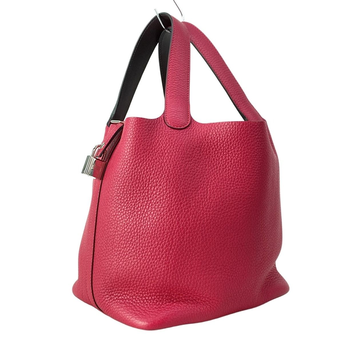 HERMES(エルメス) ハンドバッグ ピコタンロックエクラMM フランボワーズ×ルージュセリエ シルバー金具