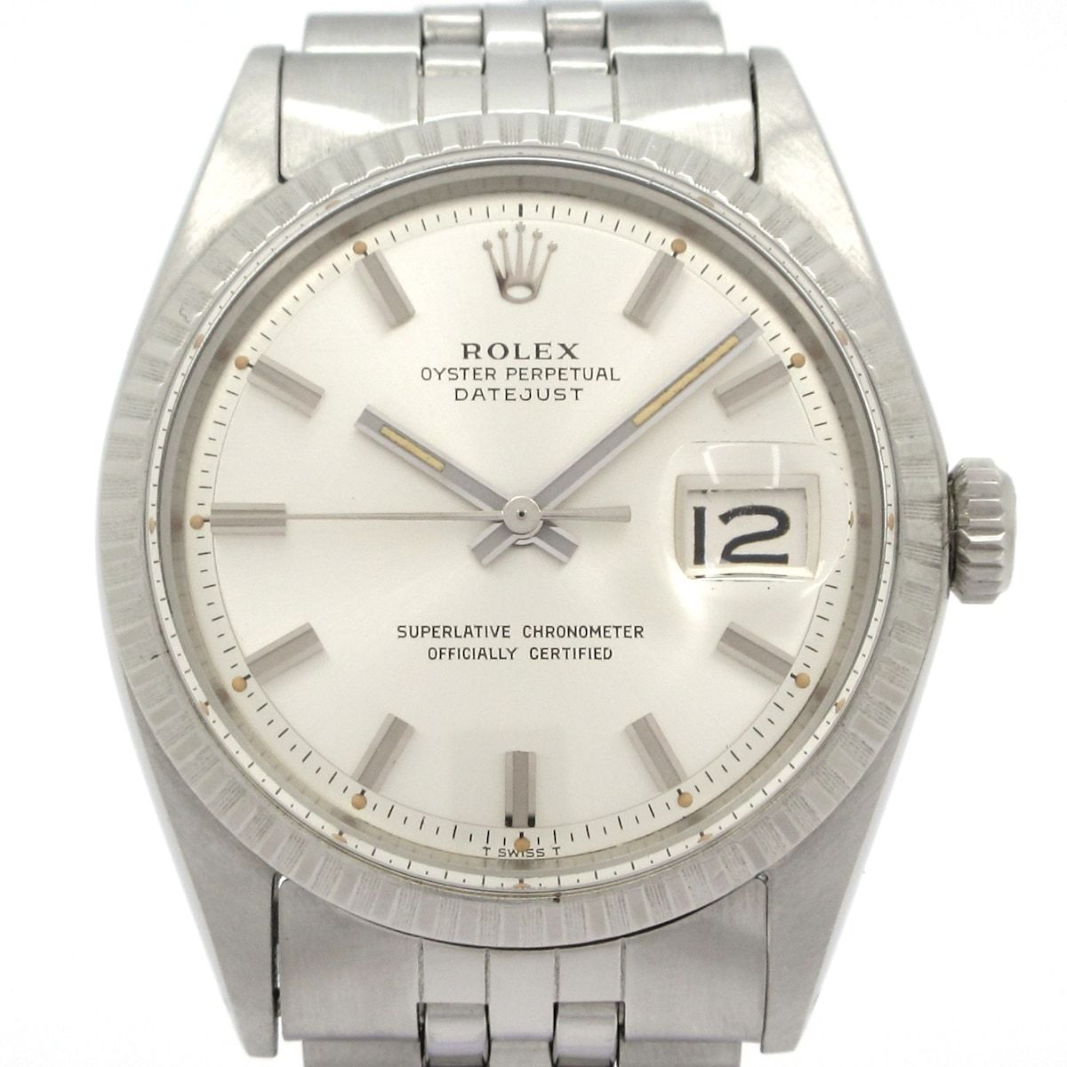 ROLEX(ロレックス) 腕時計 デイトジャスト 1603 メンズ SS/22コマ/エンジンターンドベゼル/プラ風防/要OH シルバー