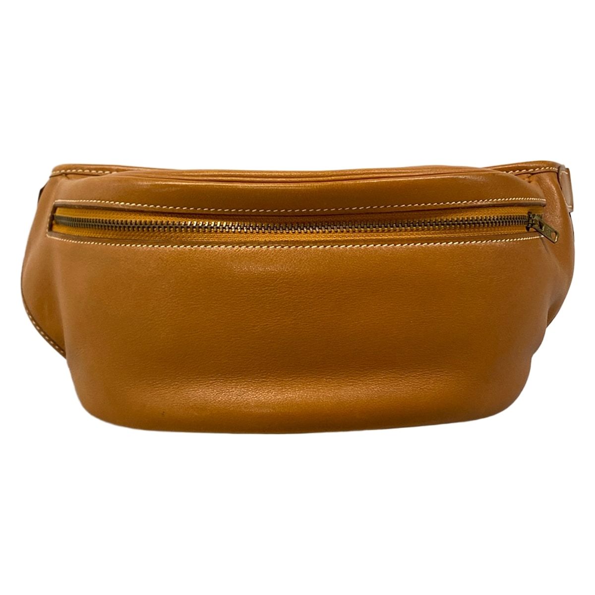 HERMES(エルメス) ウエストポーチ - ゴールド ゴールド金具/ボディバッグ レザー