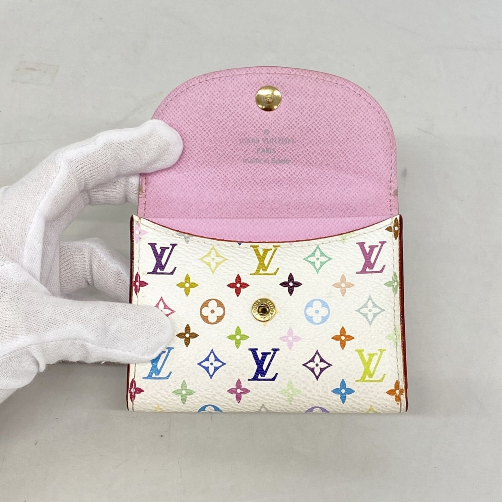 ルイ・ヴィトン(Louis Vuitton) ルイ・ヴィトン 名刺入れ モノグラム・マルチカラー アンヴェロップカルトドゥヴィジット M66560 ブロン リッチレディース