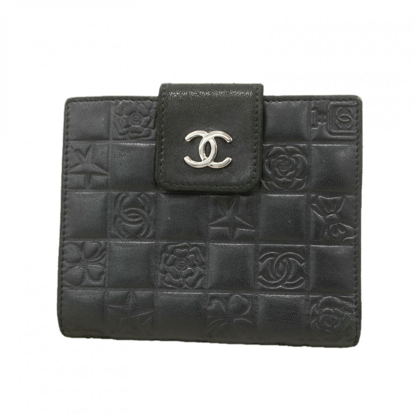 シャネル(Chanel) シャネル 財布 アイコン ラムスキン ブラック レディース