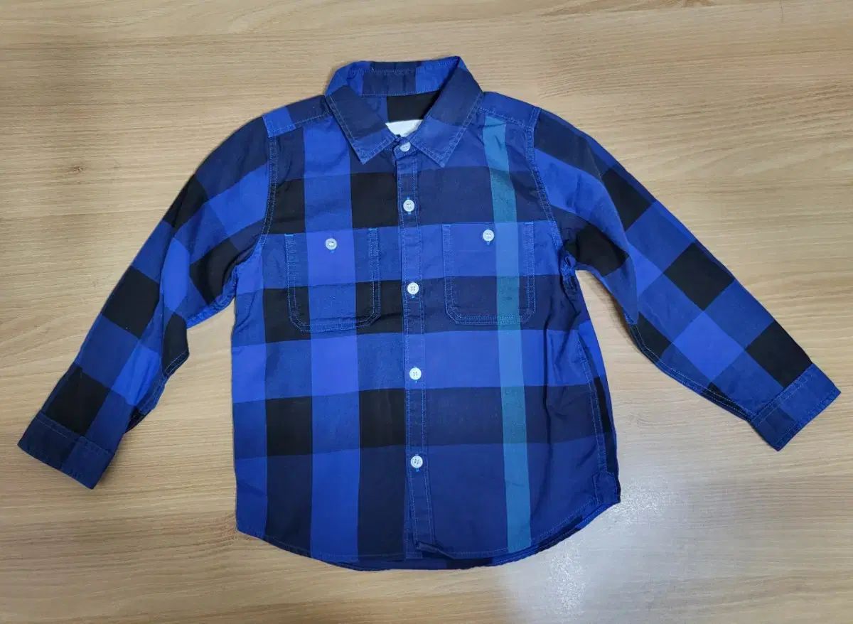 バーバリー 子供用 ブルー CHECK シャツ