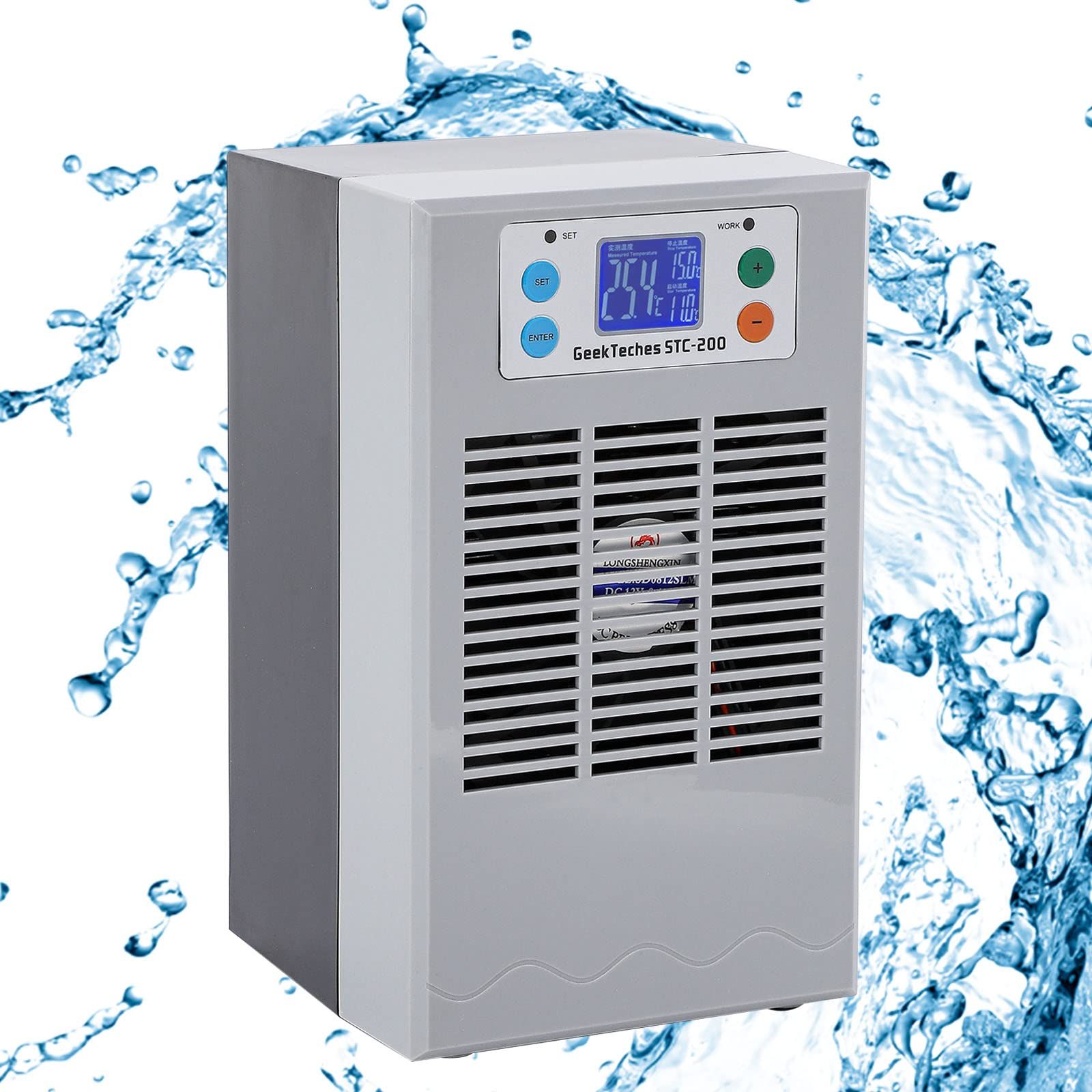 Poafamx 小型水槽クーラー 冷却+加熱両用 ペルチェ式 15-30℃調整可能 20L 循環ポンプ付き パイプ付き 日本語取り扱い説明書付き 淡水・海水両用 寿司屋さん/家庭用/水族館/魚屋/養魚場/水耕栽培/コーラル/熱帯魚/エビwb 53e7226a