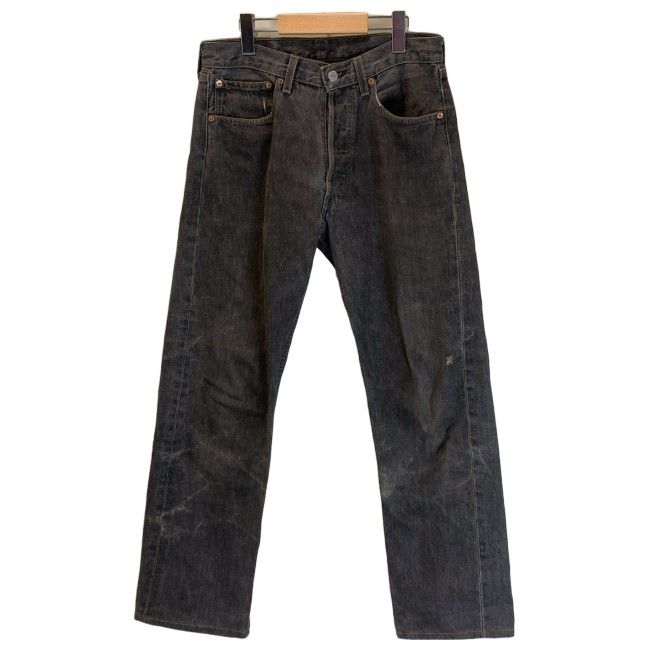 【中古】　Levi's　デニムパンツ　90s vintage　90年代　OLD　95年製　501　刻印501　Gパン　ジーンズ　ボトムス　ボタンフライ　カラーデニム　無地　赤タブ　ビッグE　USA製　アメカジ　古着　/1051
