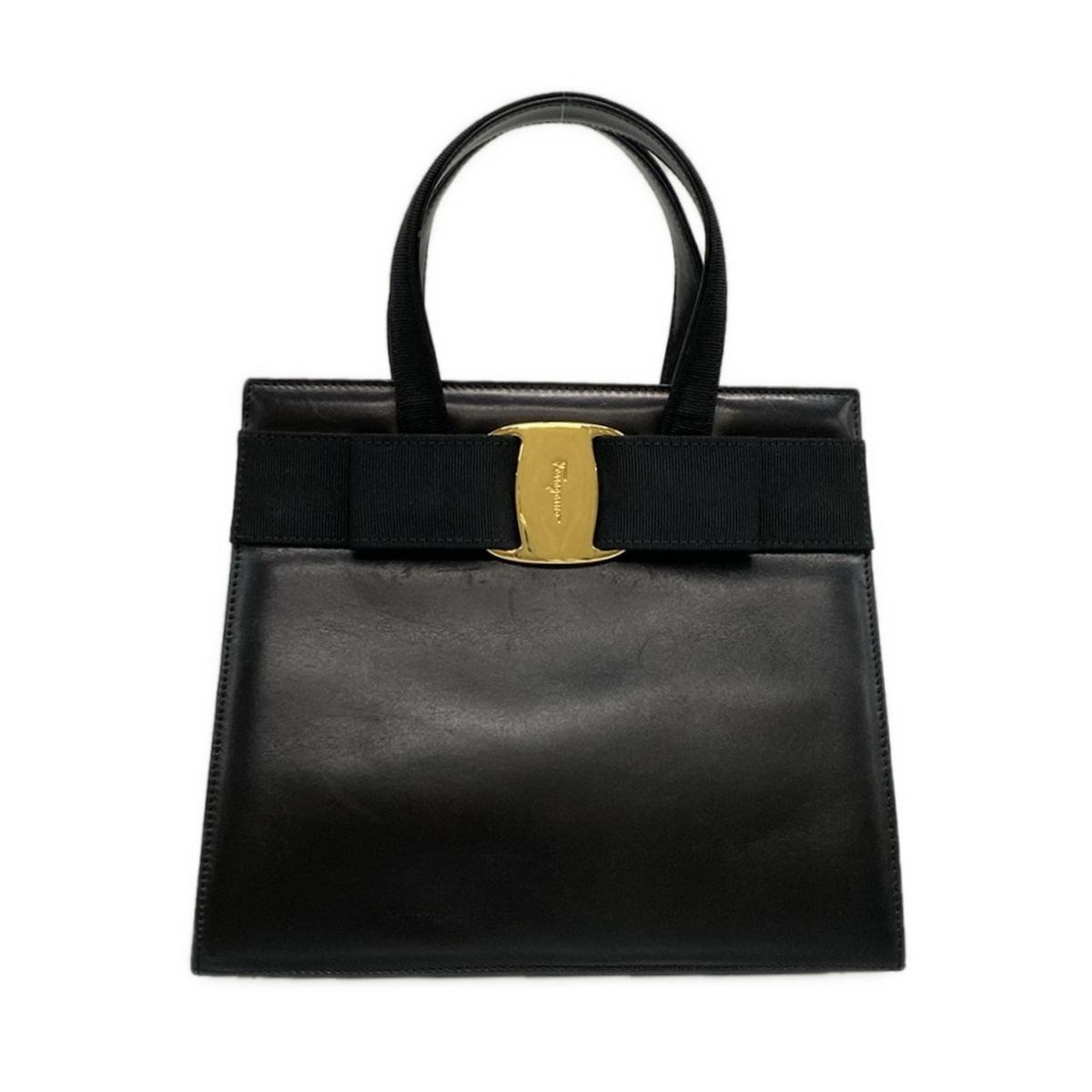 FERRAGAMO/SalvatoreFerragamo(サルバトーレフェラガモ) ハンドバッグ美品 ヴァラ 214178 黒 レザー