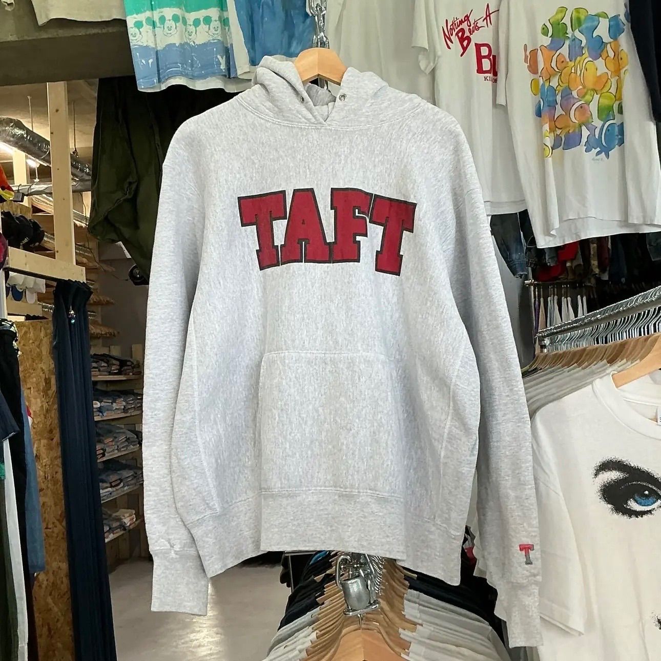 90s The Cotton Exchange College Hoodie ザコットンエクスチェンジ リバースウィーブ カレッジ パーカー