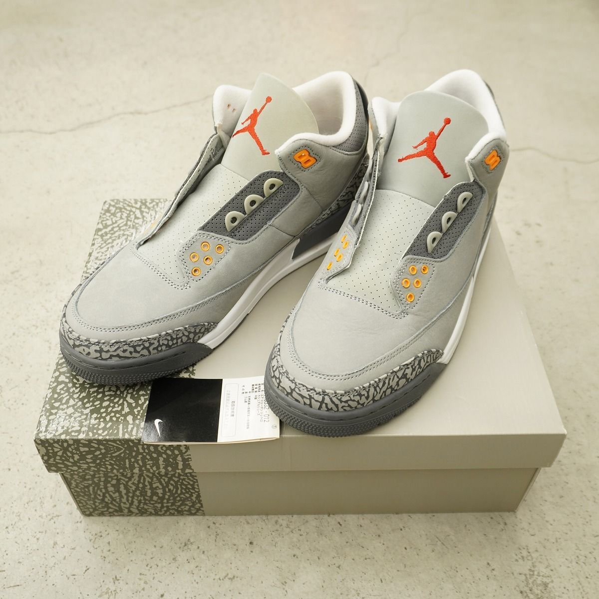 国内正規 NIKE ナイキ AIR JORDAN 3 RETRO Cool Grey エアジョーダン3 スニーカー クールグレー CT8532-012 US10.5 本物 2289Q♪