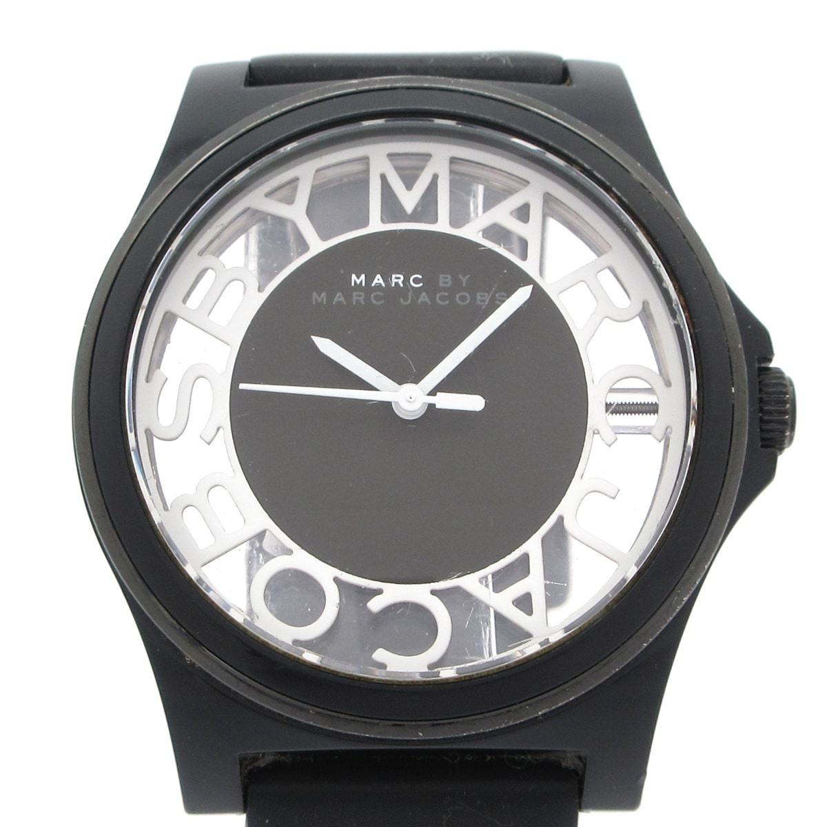 MARC BY MARC JACOBS(マークバイマークジェイコブス) 腕時計 ヘンリー スケルトン MBM4019 ボーイズ 黒×クリア×白