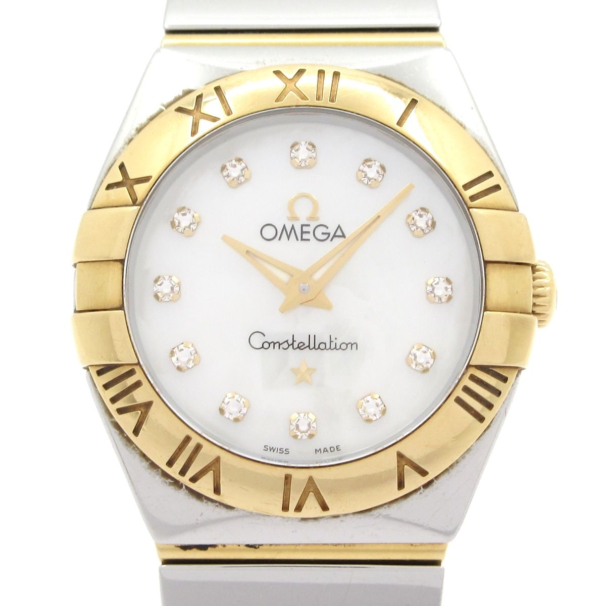 OMEGA(オメガ) 腕時計 コンステレーション 123.20.24.60.55.004 レディース SS×K18YG/シェル文字盤/12Pダイヤインデックス ホワイトシェル