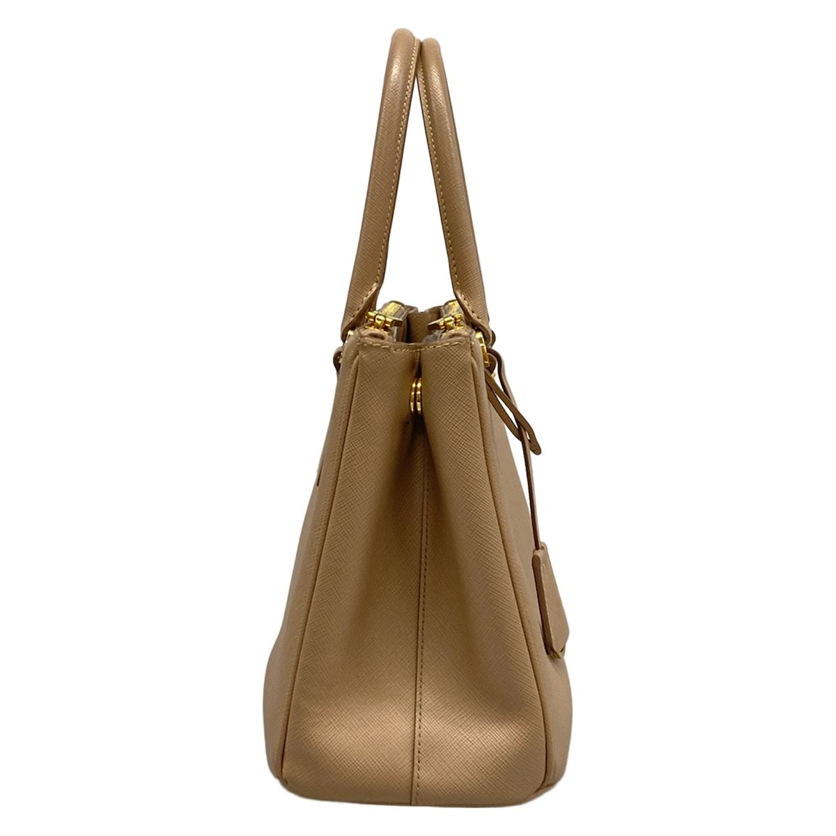 PRADA(プラダ) ハンドバッグ ガレリア ベージュ×ゴールド レザー PRADA(プラダ) ハンドバッグ ガレリア ベージュ×ゴールド レザー
