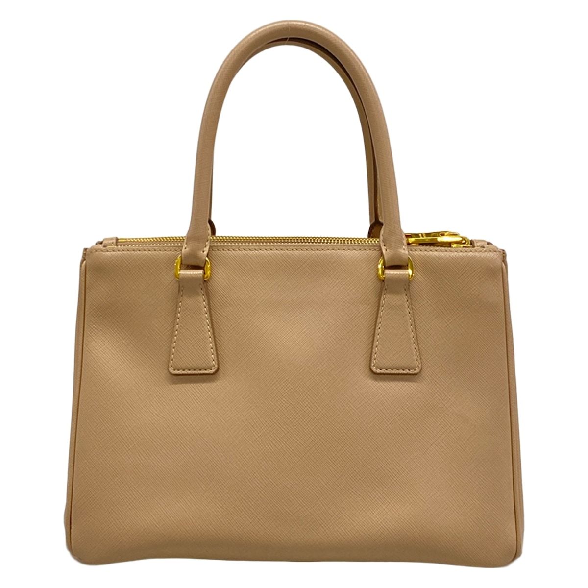 PRADA(プラダ) ハンドバッグ ガレリア ベージュ×ゴールド レザー PRADA(プラダ) ハンドバッグ ガレリア ベージュ×ゴールド レザー