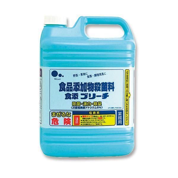 （まとめ）ミツエイ 食添ブリーチ 業務用 5kg 1本 〔×5セット〕