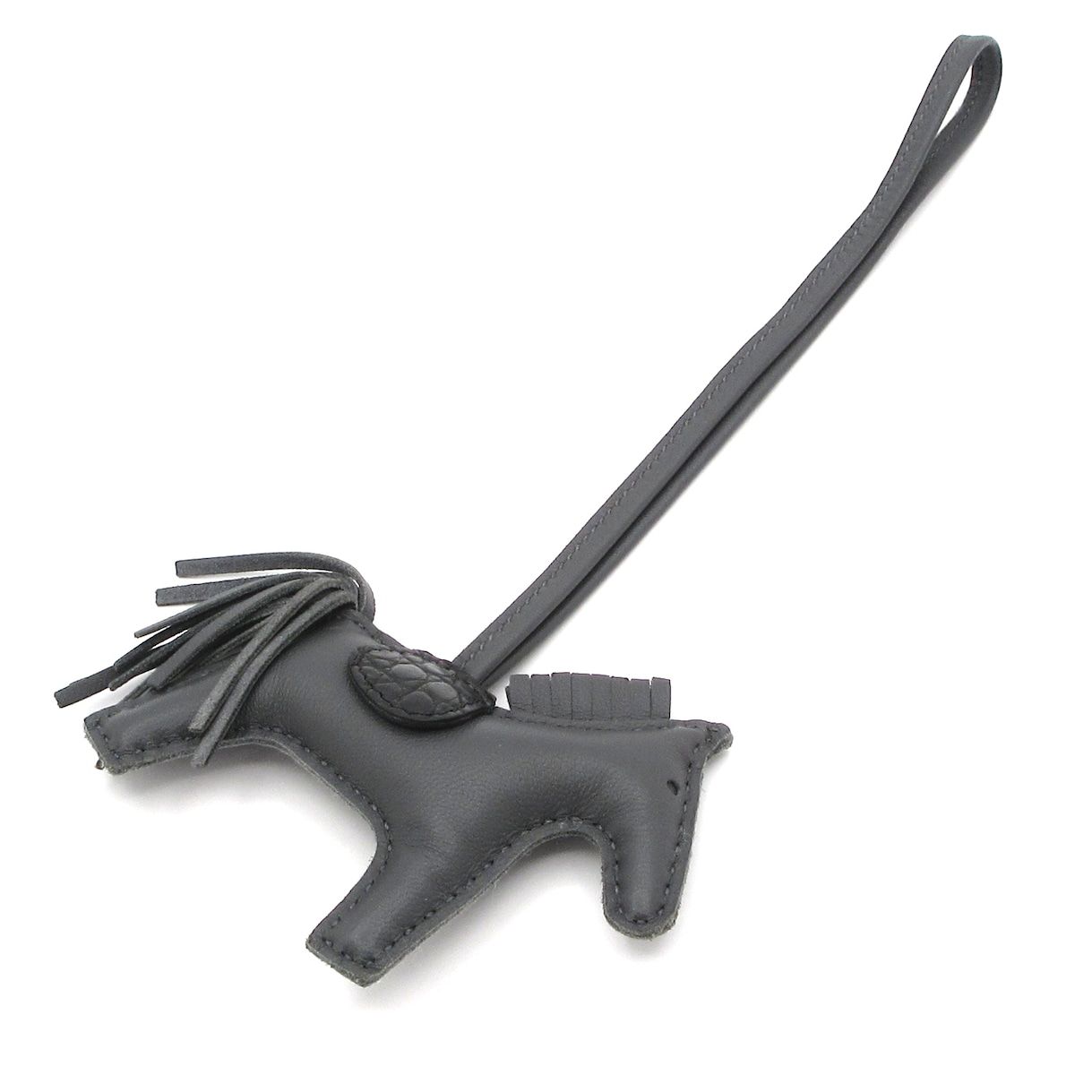 HERMES(エルメス) キーホルダー(チャーム)美品 ロデオチャームタッチPM アルドワーズ×黒
