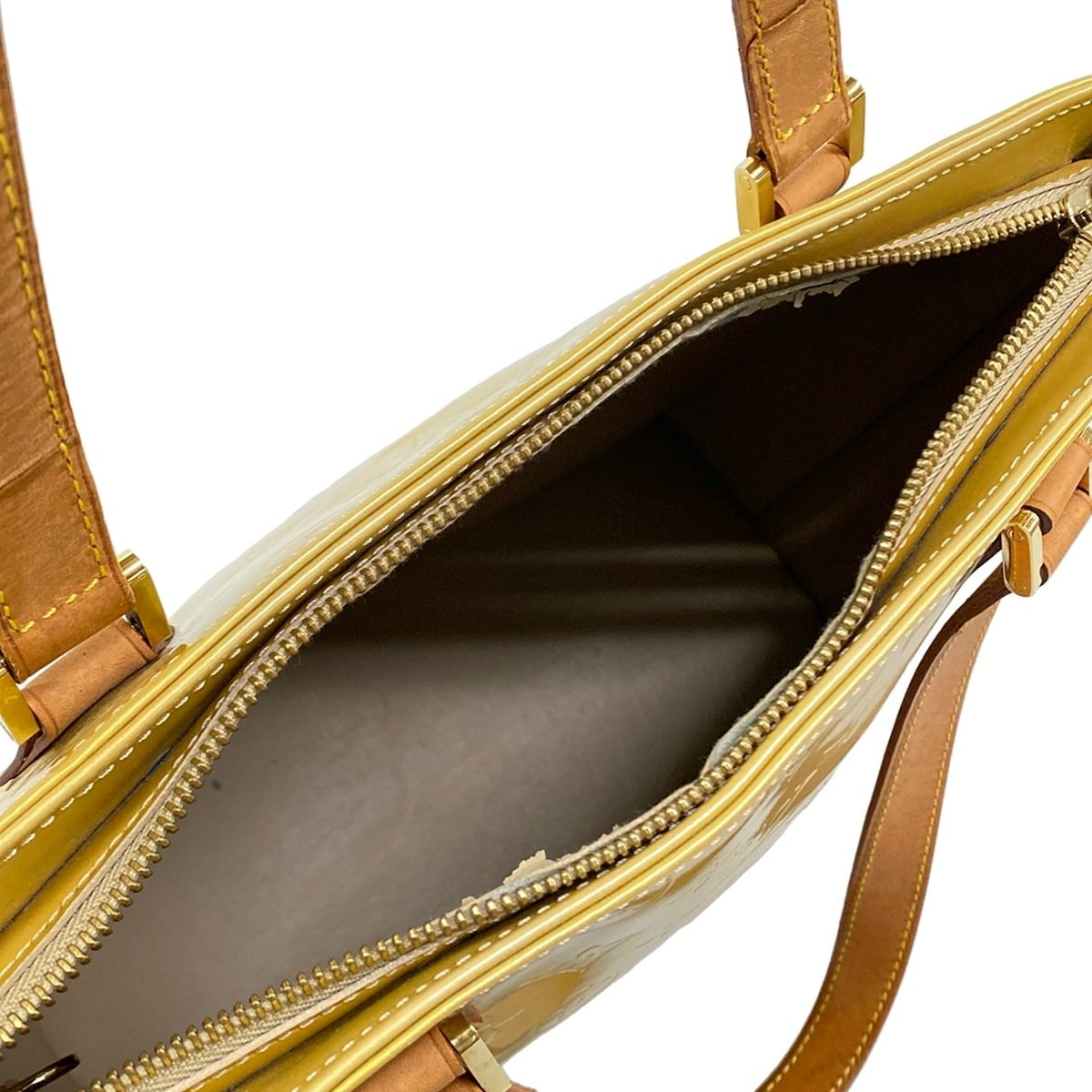 LOUIS VUITTON(ルイヴィトン) トートバッグ モノグラムヴェルニ ヒューストン M91055 ライムイエロー レザー LOUIS VUITTON(ルイヴィトン) トートバッグ モノグラムヴェルニ ヒューストン M91055 ライムイエロー レザー