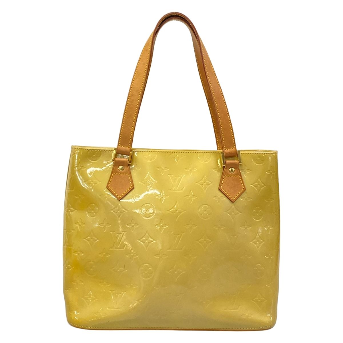 LOUIS VUITTON(ルイヴィトン) トートバッグ モノグラムヴェルニ ヒューストン M91055 ライムイエロー レザー LOUIS VUITTON(ルイヴィトン) トートバッグ モノグラムヴェルニ ヒューストン M91055 ライムイエロー レザー