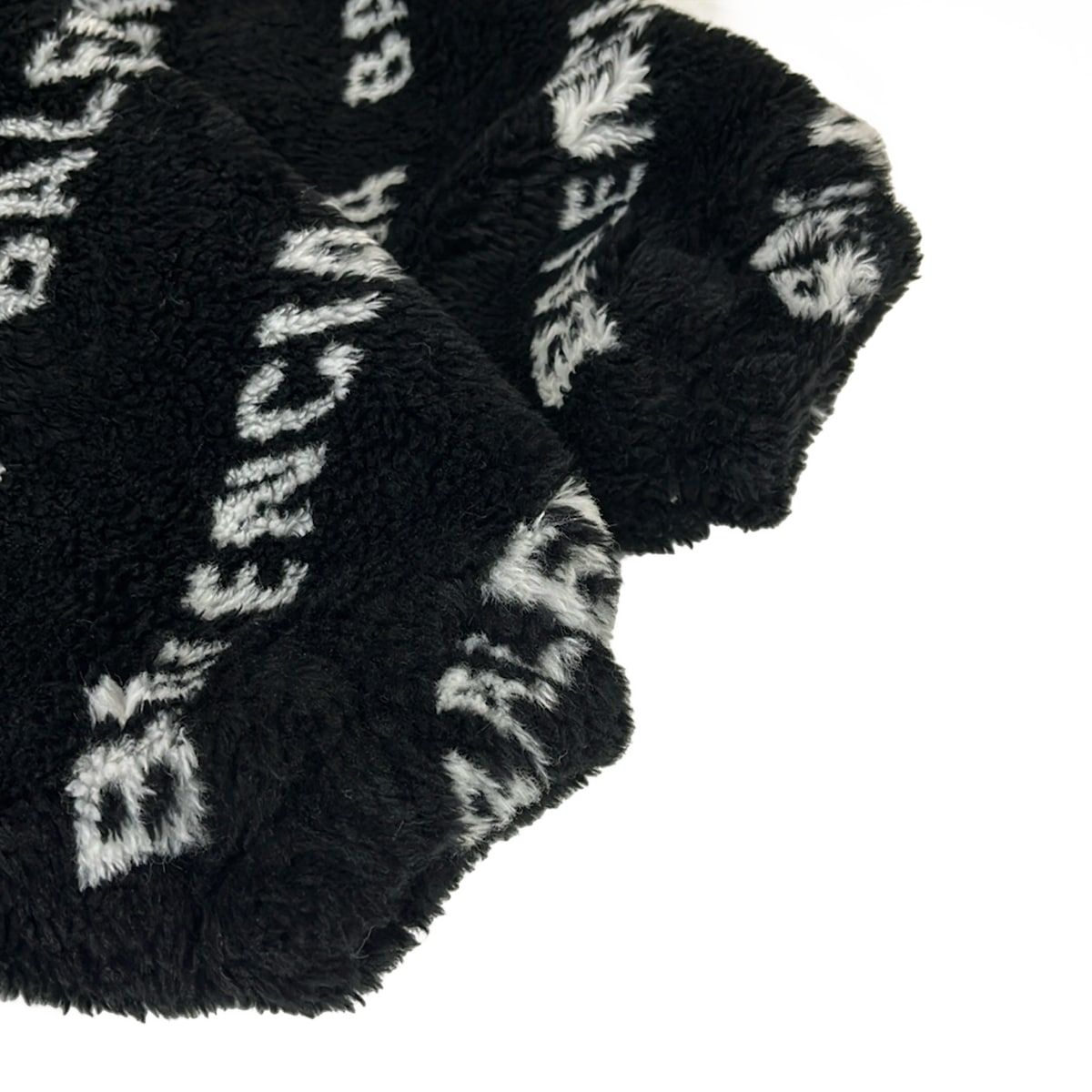 BALENCIAGA(バレンシアガ) ブルゾン サイズ34 ユニセックス - 595049 黒×白 長袖/ボア/秋/冬