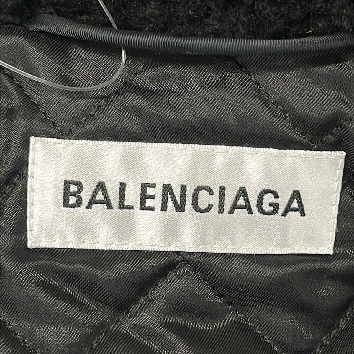 BALENCIAGA(バレンシアガ) ブルゾン サイズ34 ユニセックス - 595049 黒×白 長袖/ボア/秋/冬