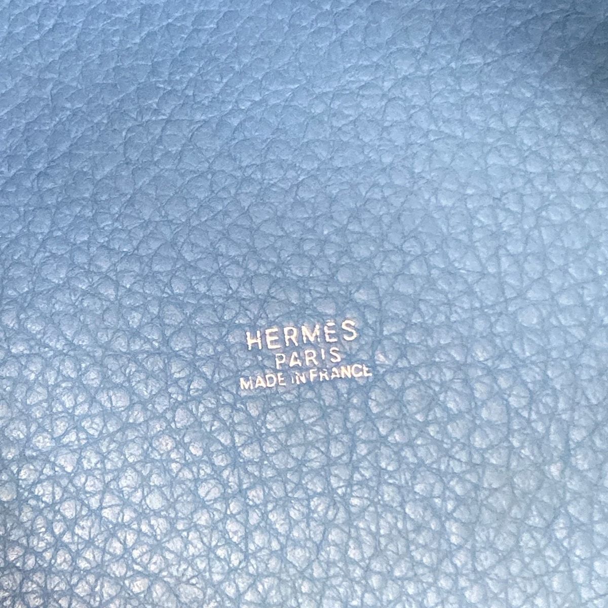 HERMES(エルメス) ハンドバッグ ピコタンPM ブルージーン シルバー金具
