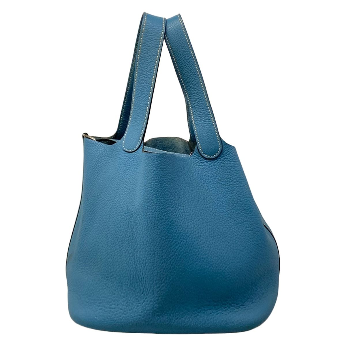 HERMES(エルメス) ハンドバッグ ピコタンPM ブルージーン シルバー金具