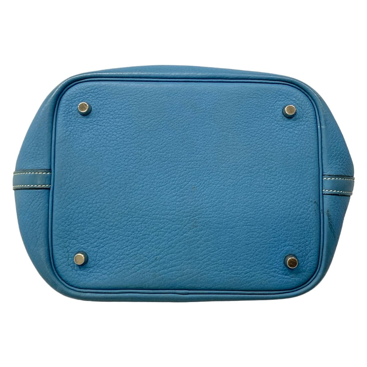 HERMES(エルメス) ハンドバッグ ピコタンPM ブルージーン シルバー金具