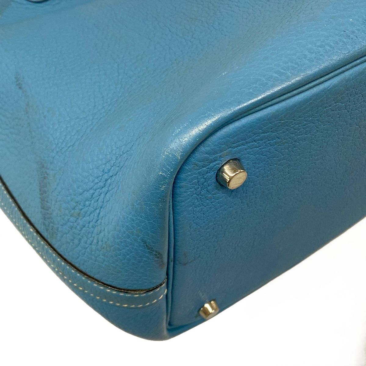 HERMES(エルメス) ハンドバッグ ピコタンPM ブルージーン シルバー金具