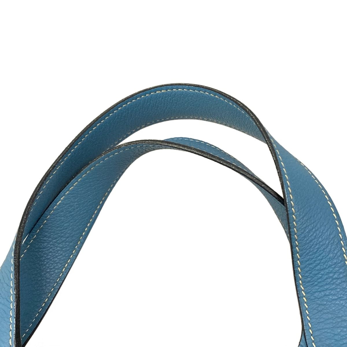 HERMES(エルメス) ハンドバッグ ピコタンPM ブルージーン シルバー金具