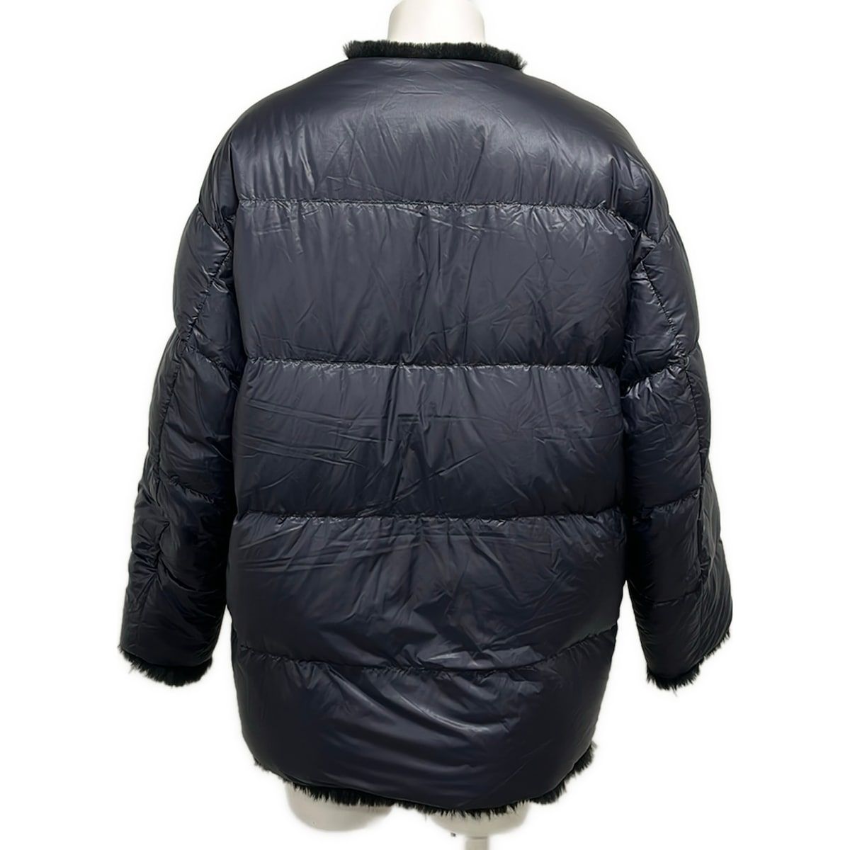 MONCLER(モンクレール) ダウンジャケット サイズ0 XS メンズ美品 LEMA 黒×ネイビー 長袖/フェイクファー/リバーシブル/HYKE/冬 ダウン MONCLER(モンクレール) ダウンジャケット サイズ0 XS メンズ美品 LEMA 黒×ネイビー 長袖/フェイクファー/リバーシブル/HYKE/冬 ダウン