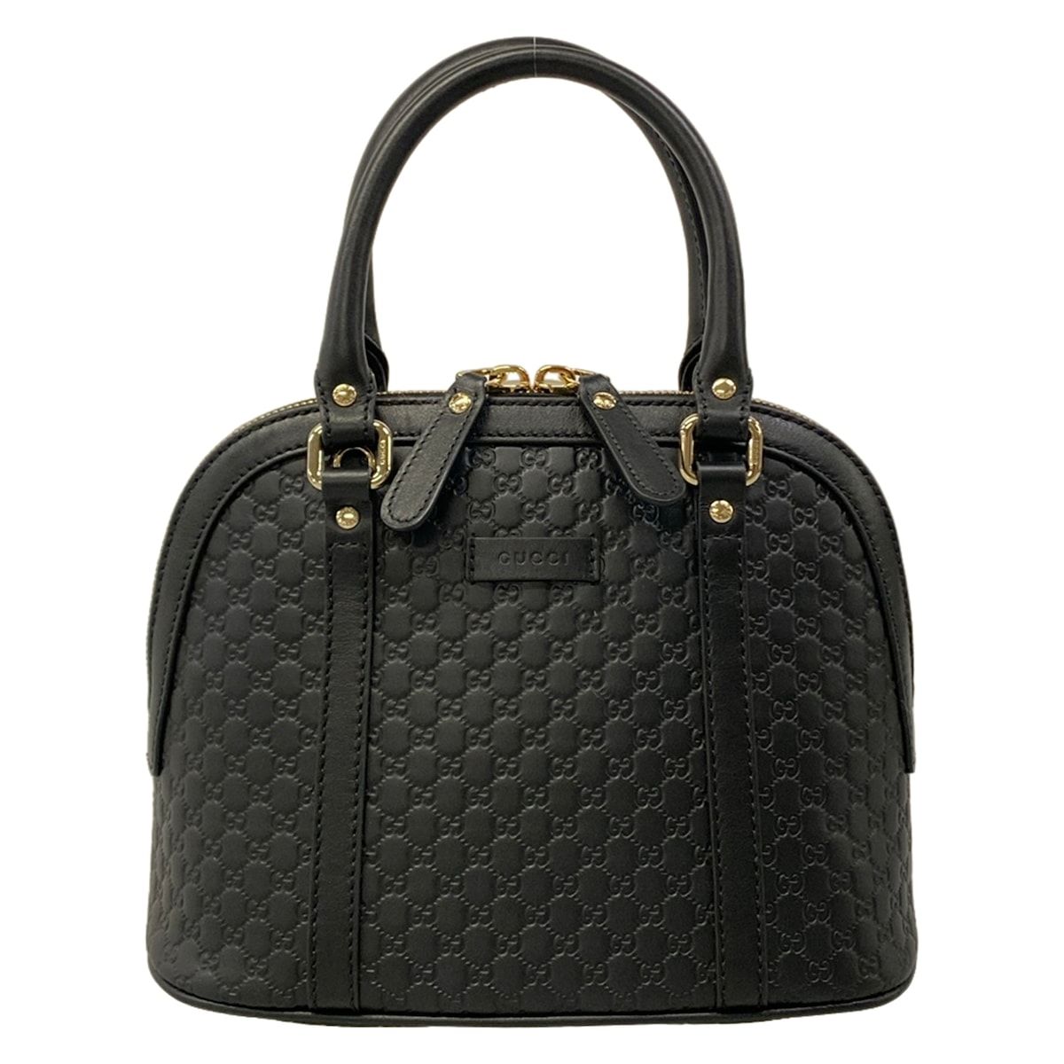 GUCCI(グッチ) ハンドバッグ美品 マイクログッチシマ 449654 黒 レザー