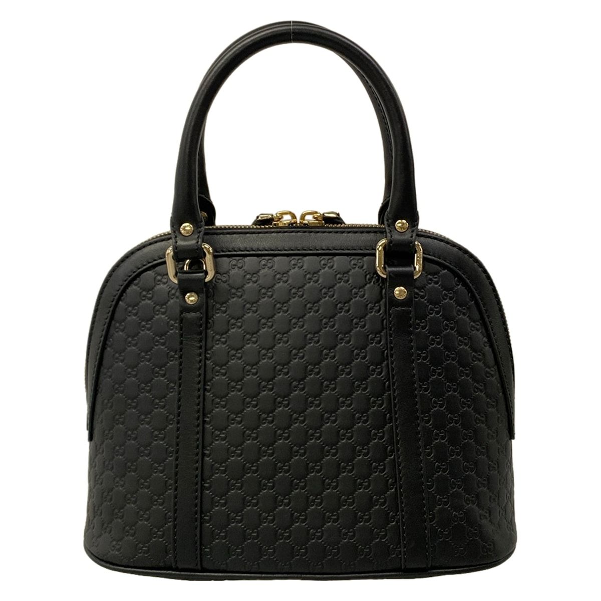 GUCCI(グッチ) ハンドバッグ美品 マイクログッチシマ 449654 黒 レザー