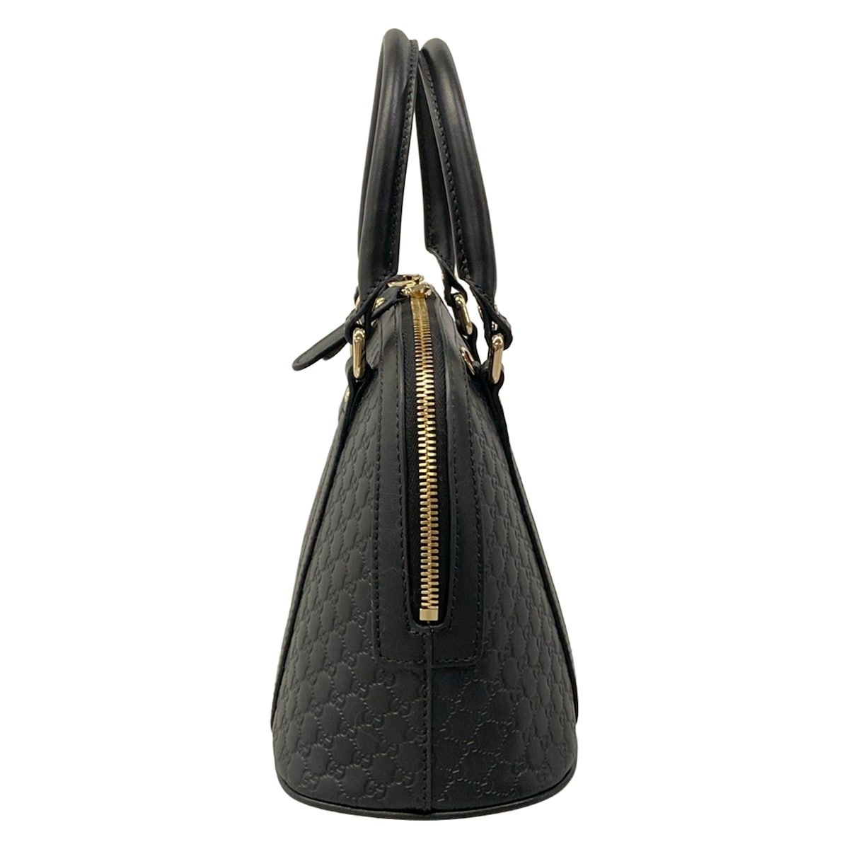 GUCCI(グッチ) ハンドバッグ美品 マイクログッチシマ 449654 黒 レザー