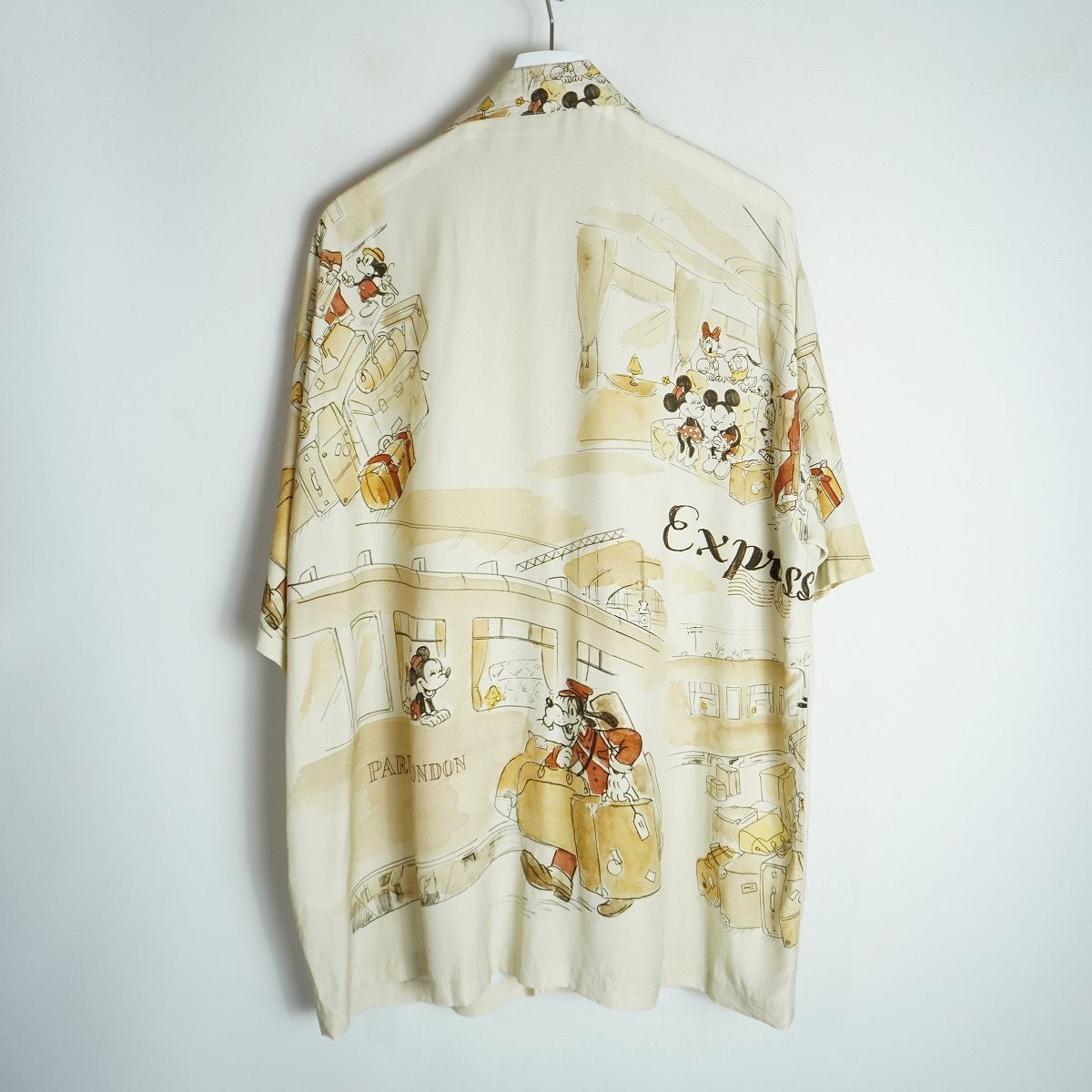 美品24SS Porter Classic ポータークラシック DISNEY M&F PC ORIGINAL ALOHA DP-024-2709 半袖アロハ シャツ ミッキー サイズL セピア1782Q♪ 美品24SS Porter Classic ポータークラシック DISNEY M&F PC ORIGINAL ALOHA DP-024-2709 半袖アロハ シャツ ミッキー サイズL セピア1782Q♪
