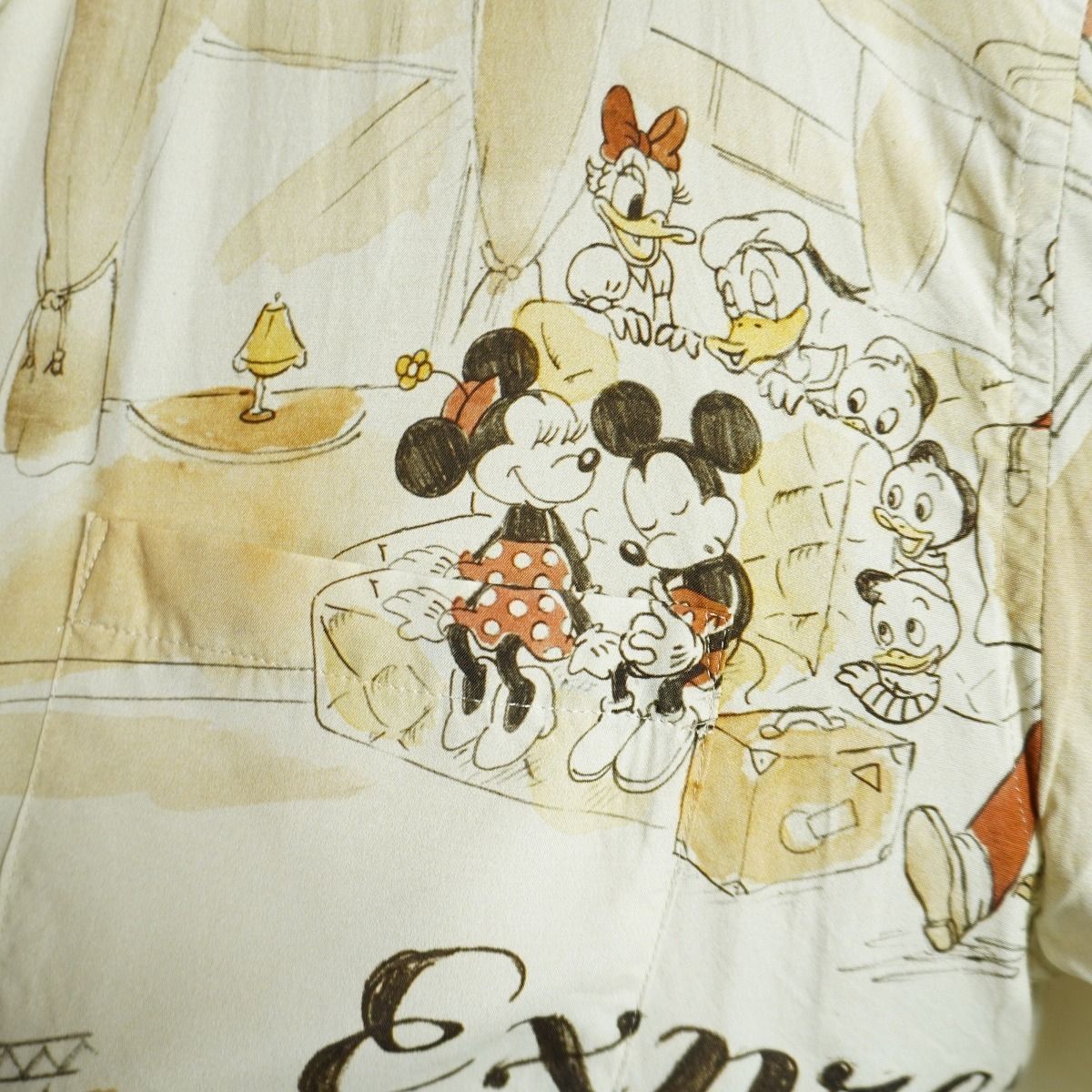 美品24SS Porter Classic ポータークラシック DISNEY M&F PC ORIGINAL ALOHA DP-024-2709 半袖アロハ シャツ ミッキー サイズL セピア1782Q♪ 美品24SS Porter Classic ポータークラシック DISNEY M&F PC ORIGINAL ALOHA DP-024-2709 半袖アロハ シャツ ミッキー サイズL セピア1782Q♪