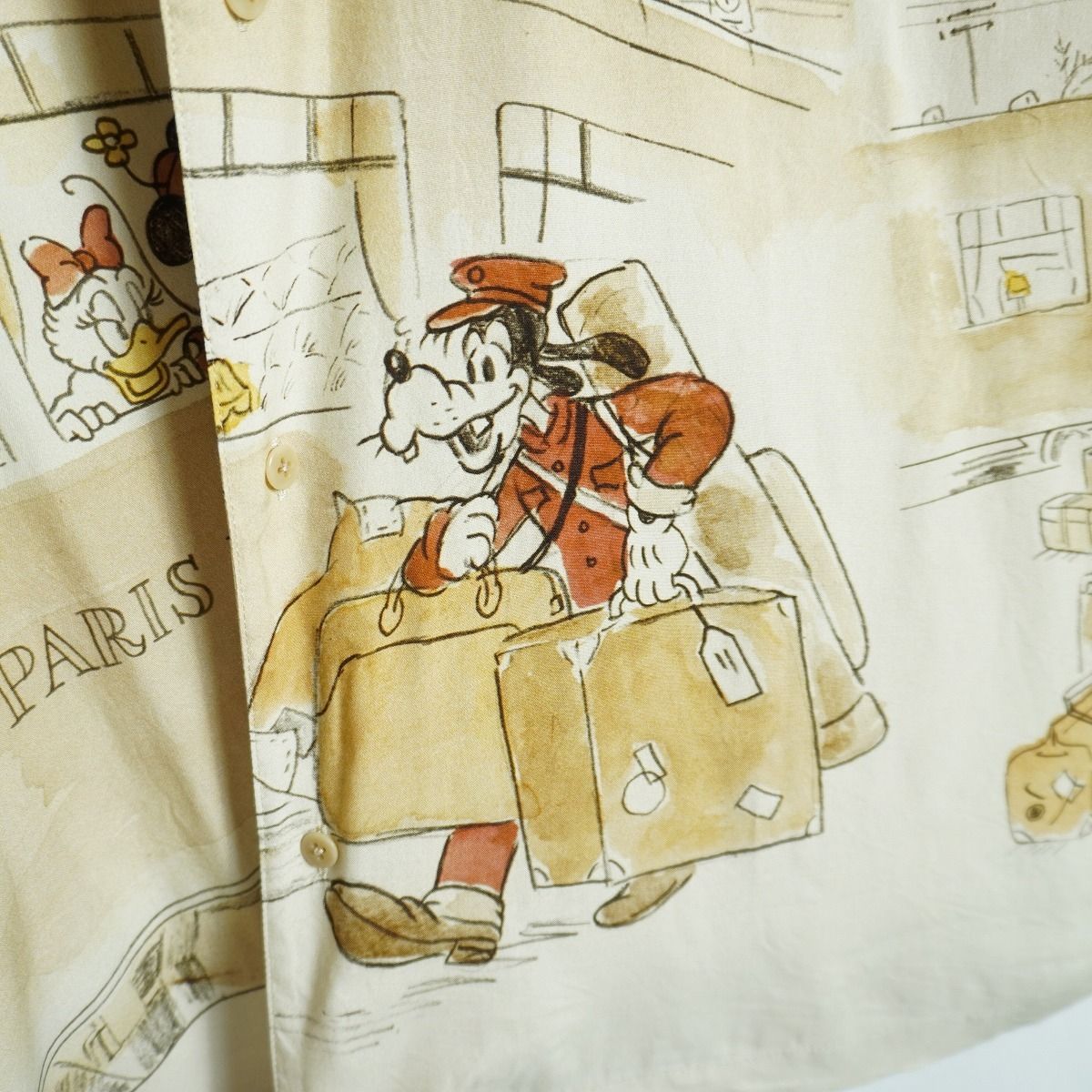 美品24SS Porter Classic ポータークラシック DISNEY M&F PC ORIGINAL ALOHA DP-024-2709 半袖アロハ シャツ ミッキー サイズL セピア1782Q♪ 美品24SS Porter Classic ポータークラシック DISNEY M&F PC ORIGINAL ALOHA DP-024-2709 半袖アロハ シャツ ミッキー サイズL セピア1782Q♪