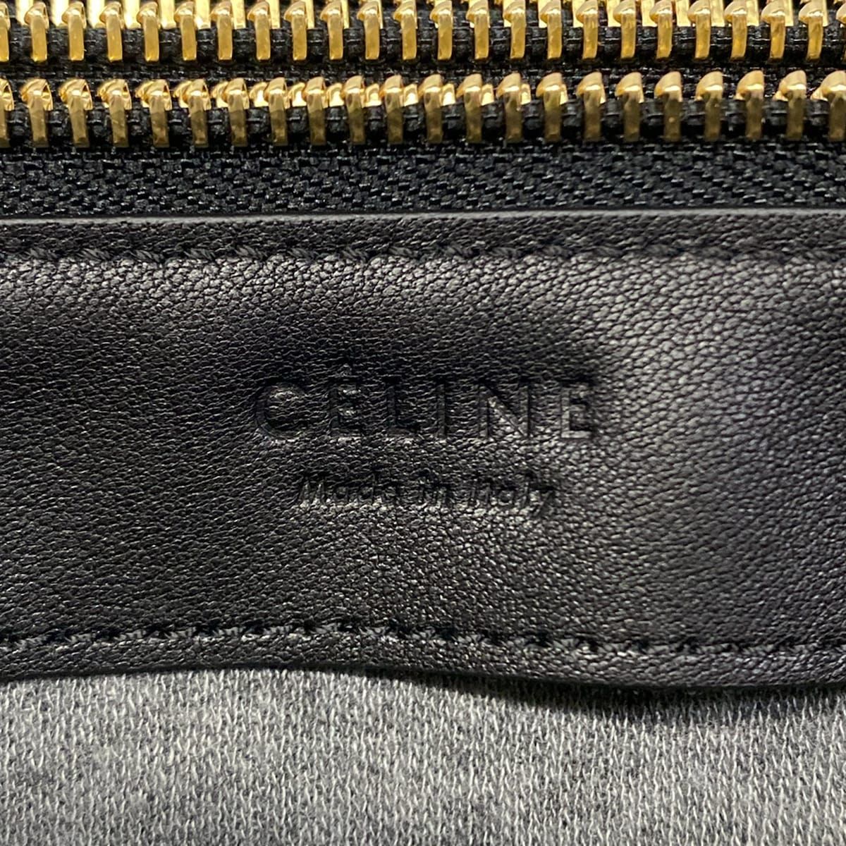 CELINE(セリーヌ) ショルダーバッグ美品 トリオラージ 黒 レザー