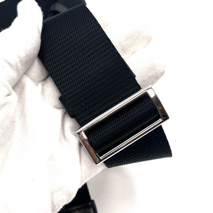 PRADA（プラダ） テスート ナイロン 2WAYトートバッグ ショルダーバッグ ブラック シルバー金具 レディース メンズ 【中古】